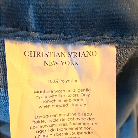 Christian Siriano Blue Velvet Floral Bird Curtains Set of 8 Panels 38” W x 84” L - Picture 13 of 14